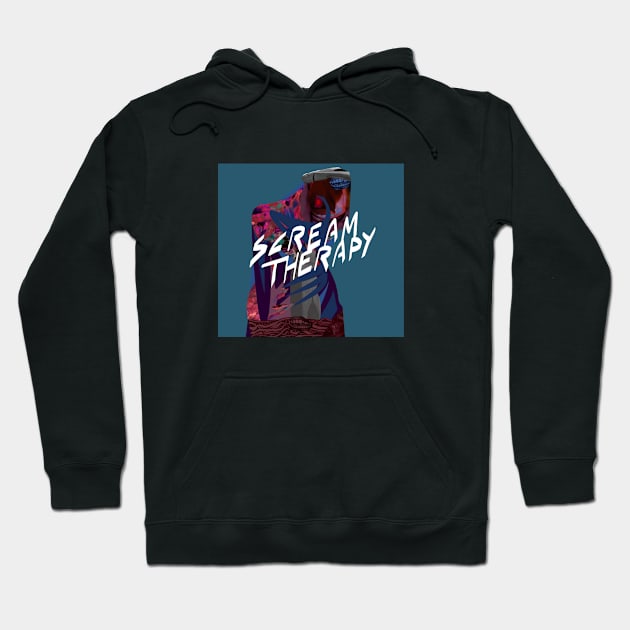 Scream Therapy Podcast logo block design Hoodie by Scream Therapy